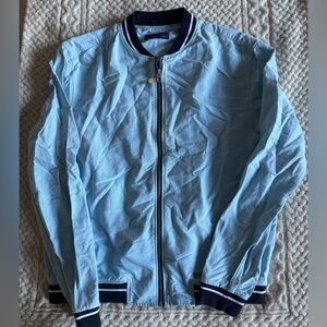Zara Sky Blue Bomber Jacket
